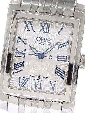 ORIS Rectangle 7656 Date Silver Dial Automatic Ladies Watch